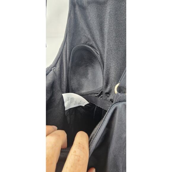 New NWT Fit 4 U UR Hips One Piece QVC Swim Romper Dress Size 10 Black - Picture 9 of 11